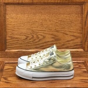 Converse‎ CTAS Lift Ox Gold Black White Platform Shoe